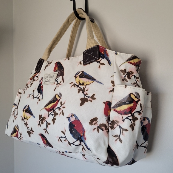 Bird Print Tote Bag Satchel - Picture 1 of 13